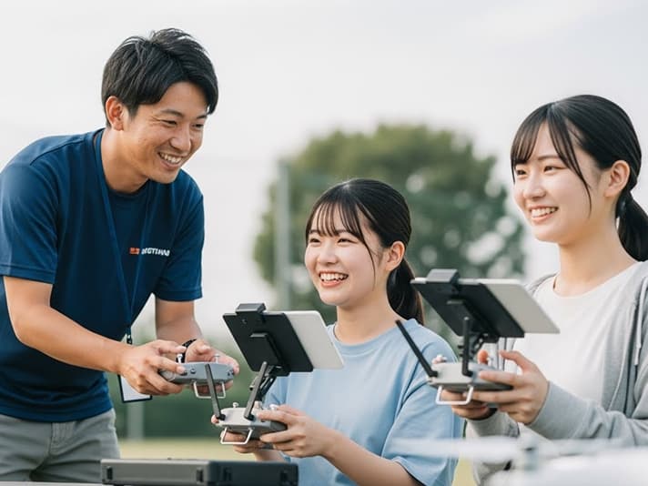 操縦体験の様子